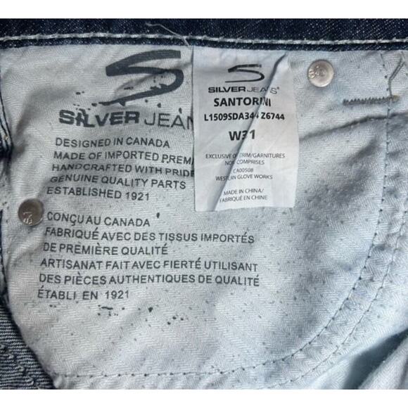 Silver Jeans Dark Wash Mid Rise Santorini Capri Jeans Size W 31 - Picture 7 of 10